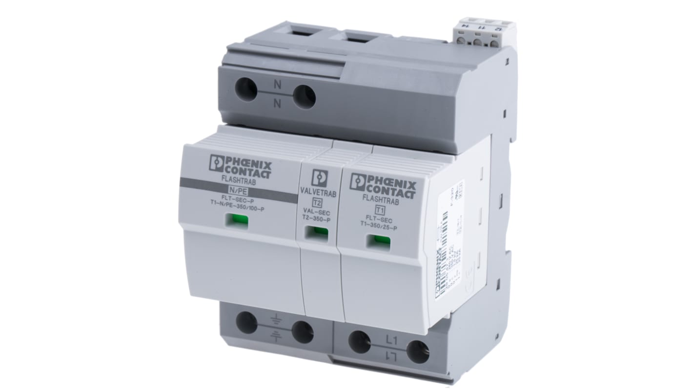 Limitatore di sovratensione Phoenix Contact 2905466 per guida DIN, 1 fase, 1,8kV - Protezione da picchi elettrici per circuiti industriali.