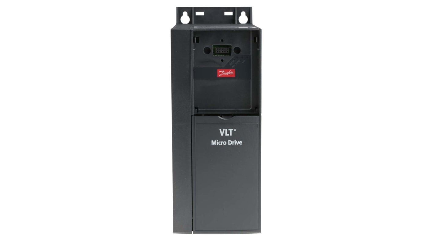 Inverter Danfoss 132F0007 VLT FC51, 2,2 kW, monofase 230 V, montaggio a pannello, dimensioni 239x90x194 mm.