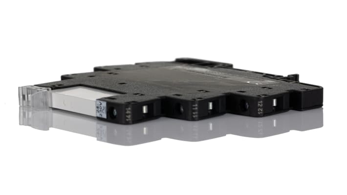 Relè d'interfaccia Weidmüller TRS, bobina 24 a 230V, contatti SPDT, montaggio su guida DIN, dimensioni 90 x 88 x 6,4 mm.