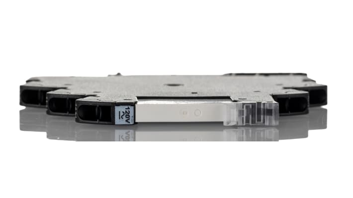 Weidmüller 1122920000, relè d'interfaccia SPDT per guida DIN, tensione 110V, dimensioni 90 x 6.4 x 87.8mm.