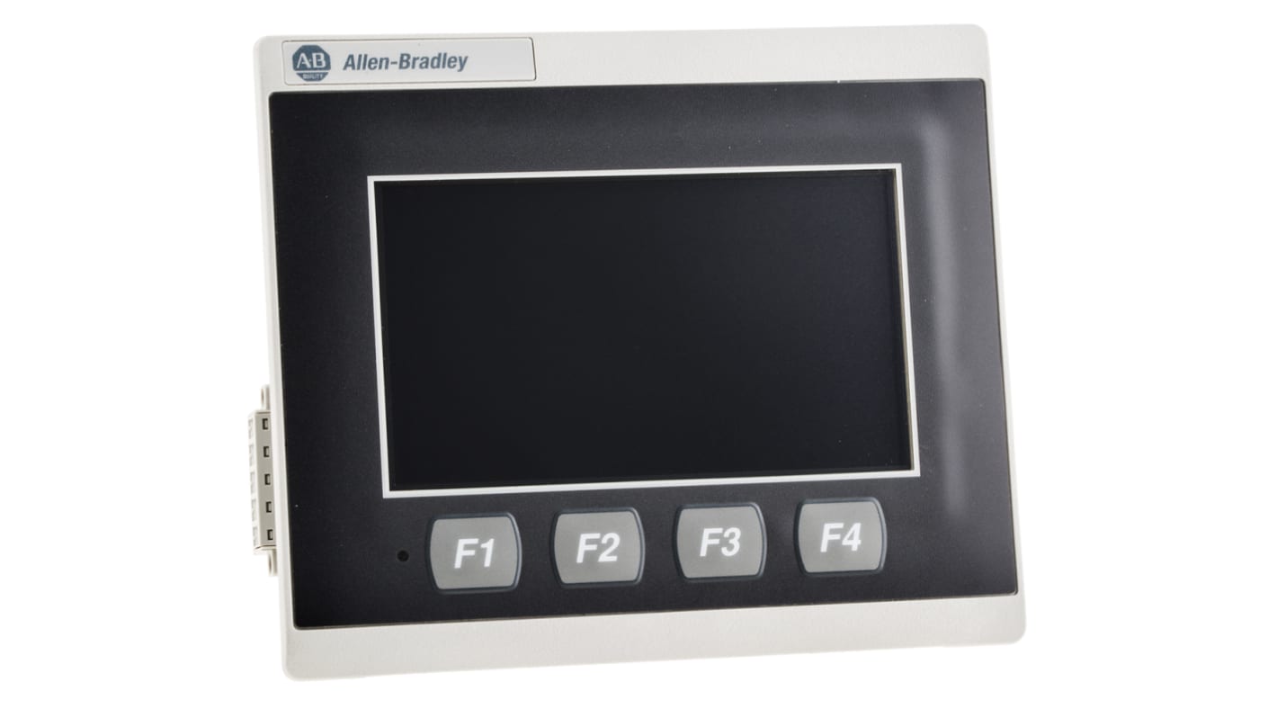 Allen Bradley 2711R-T4T, display HMI touch screen PanelView 800, 4 poll, risoluzione 480 x 272, IP65, 138 x 116 x 43 mm.