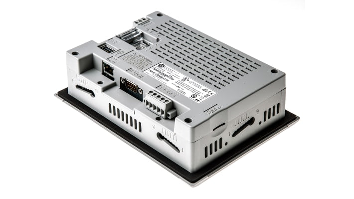 Allen Bradley 2711R-T7T, display HMI touch screen 7" PanelView 800, risoluzione 800 x 480, interfaccia Ethernet e USB.