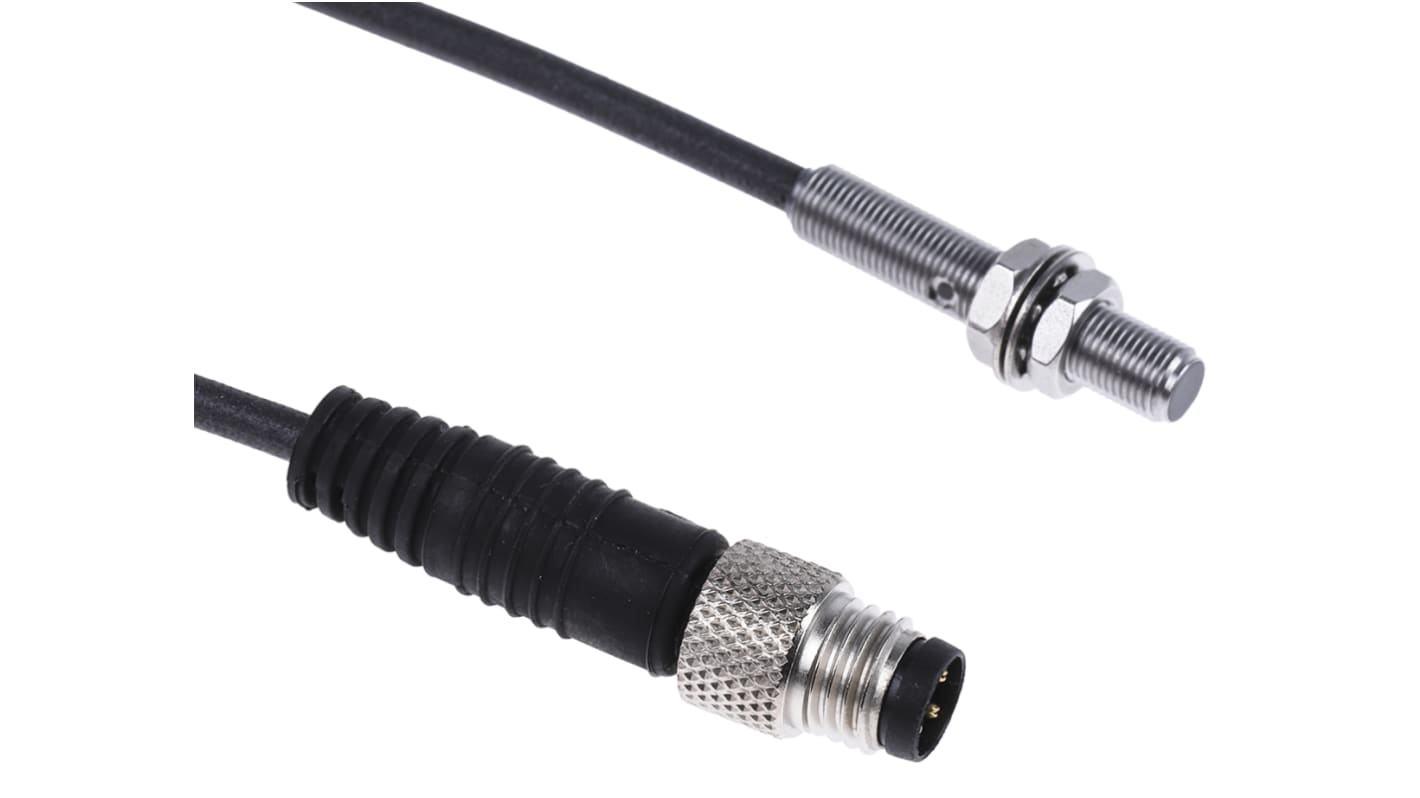 Sensore di prossimità cilindrico PNP BALLUFF BES 516-3005-G-E4-C-S49-00, M5, rilevamento 1,5 mm, IP67, alimentazione 10-30 V c.c.