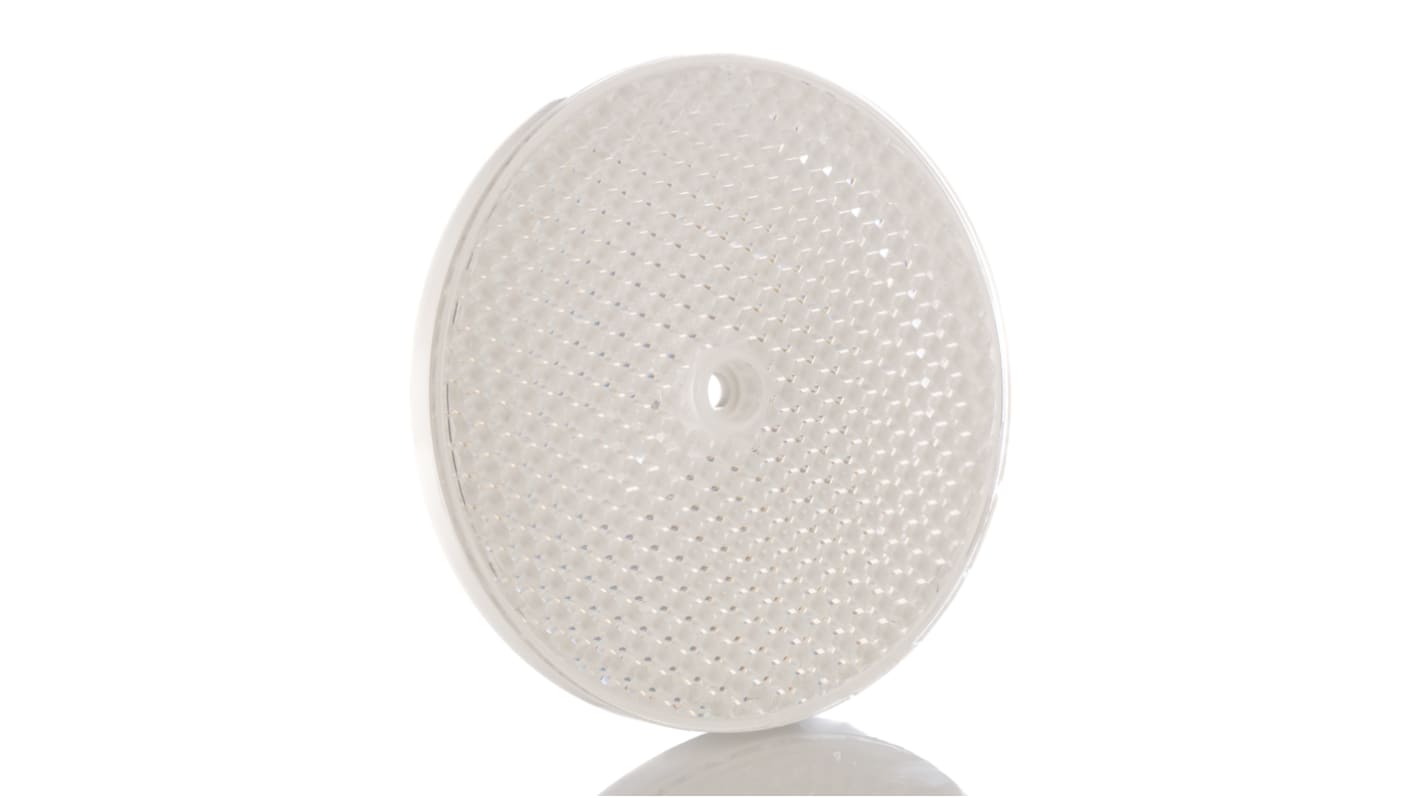 Riflettore BALLUFF BOS R-1 per sensori fotoelettrici, forma rotonda, compatibile con applicazioni industriali.
