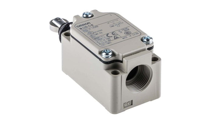 Interruttore di fine corsa Omron WLD28-G-N, configurazione SPST NO/NC, grado di protezione IP67, dimensioni 40mm x 42mm x 107.7mm.