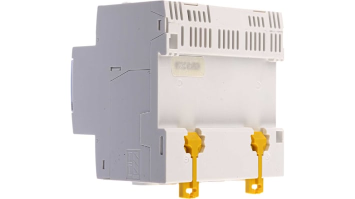 Contatore di energia trifase Schneider Electric A9MEM3155, montaggio su guida DIN, display LCD, corrente nominale 63 A.