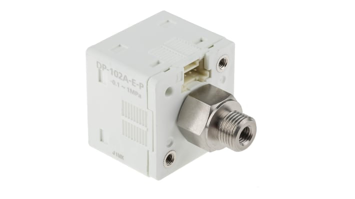 Sensore di pressione relativa Panasonic DP-102A-E-P, 10 bar max, uscita relè, precisione 1%, IP40, alimentazione 12-24 V c.c.