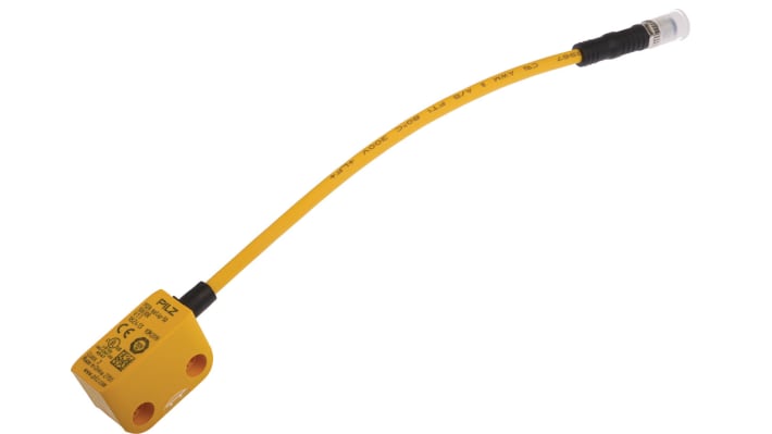 Interruttore di sicurezza senza contatto Pilz 506334, 24V cc, 2NO, protezione IP67, dimensioni 37x18x26.4 mm.