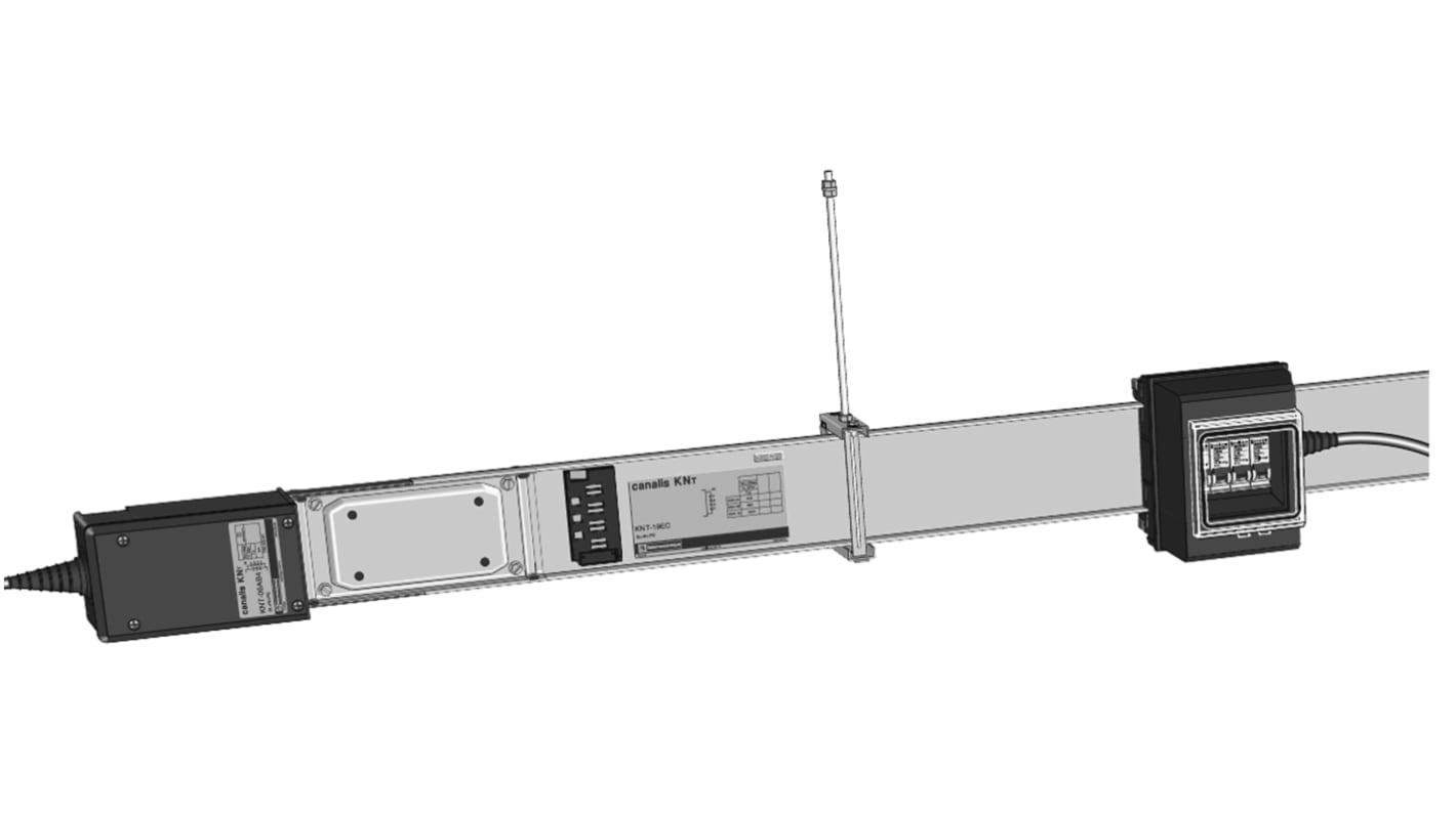 Canalina elettrica Schneider Electric KNB16CF2 per distribuzione di ricevitori in officine, industrie e ipermercati. Ideale per linee di illuminazione Canalis KDP o KBA.