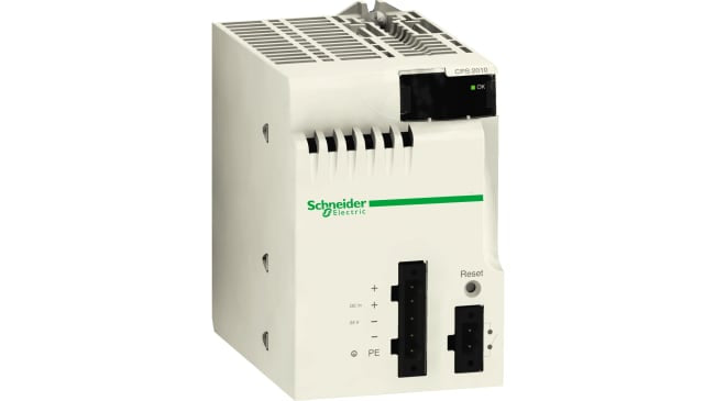Alimentatore PLC Schneider Electric BMXCPS2010 per Modicon M340, 2,5 A, dissipazione 8,5 W, ecologico e resistente. Ideale per automazione industriale.