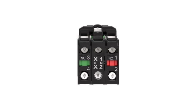 Pulsante SPDT blu illuminato Schneider Electric, montaggio a pannello, diametro 22 mm, grado di protezione IP66/IP67/IP69K.