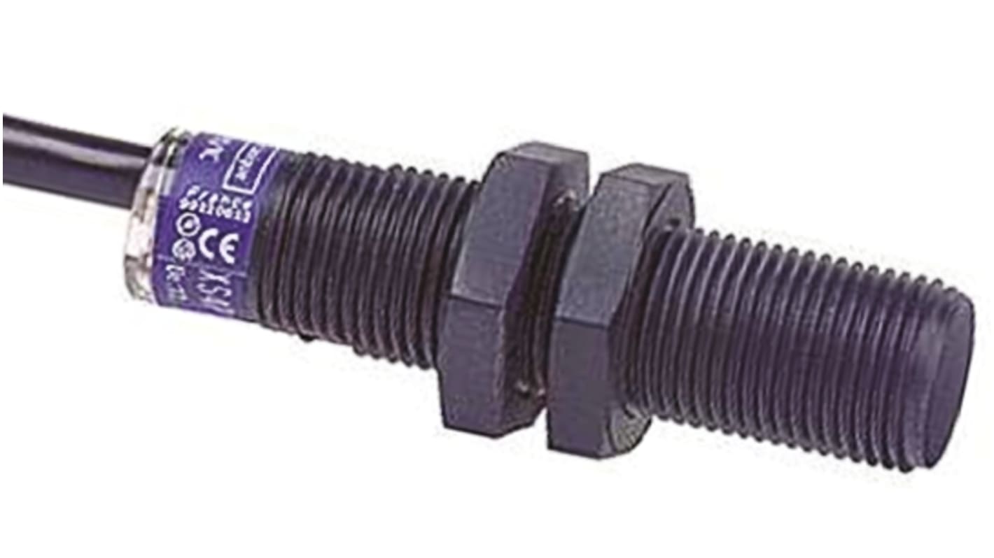 Sensore di prossimità cilindrico NPN Telemecanique Sensors XS212AANAL2, M12, rilevamento 7 mm, IP69K, alimentazione 12-48 V c.c.