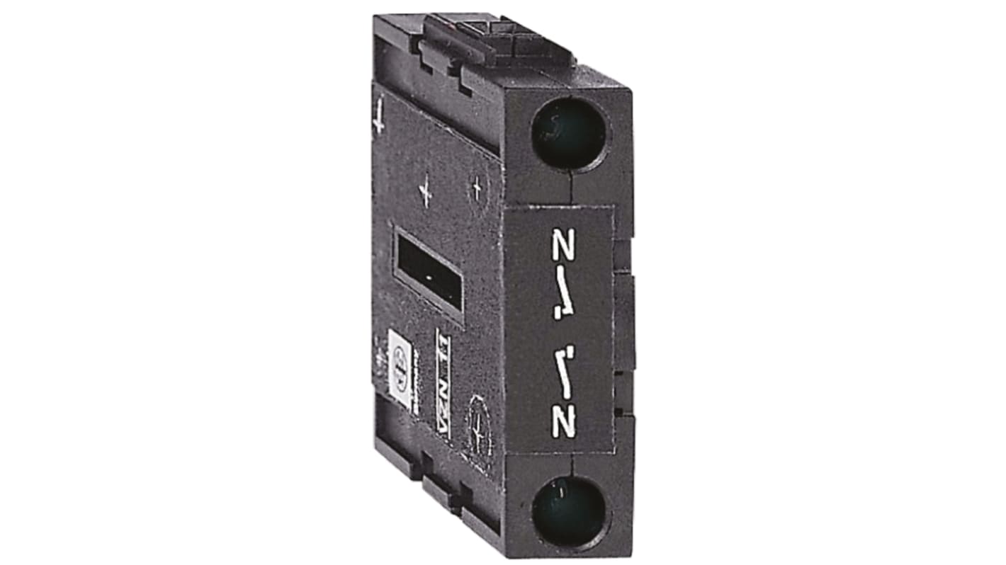 Contatto ausiliario Schneider Electric VZN05, 1 contatto, progettato per isolamento locale, robusto e facile da cablare.
