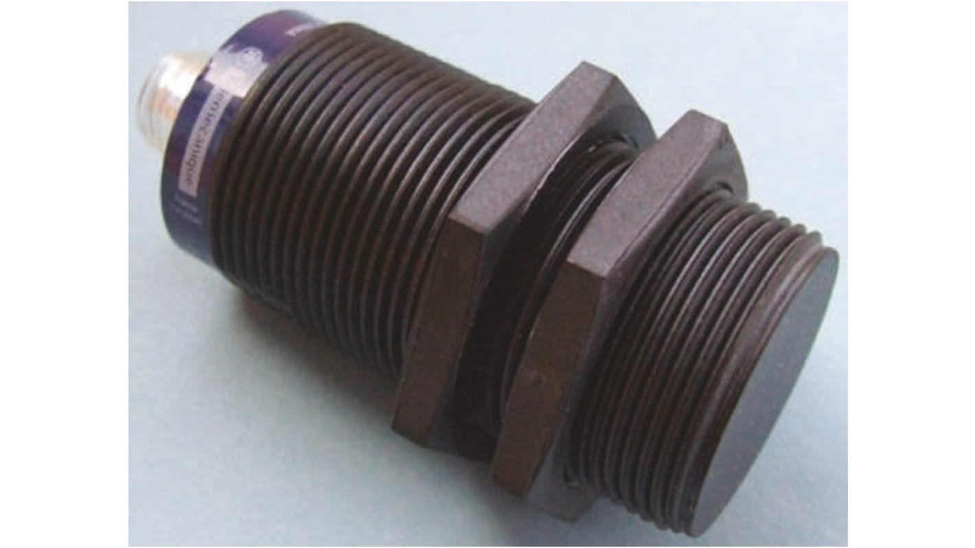 Telemecanique Sensors XS4P30KP340D, sensore induttivo cilindrico M30, uscita PNP/NPN, rilevamento 15 mm, IP67, 12-24 V c.c.