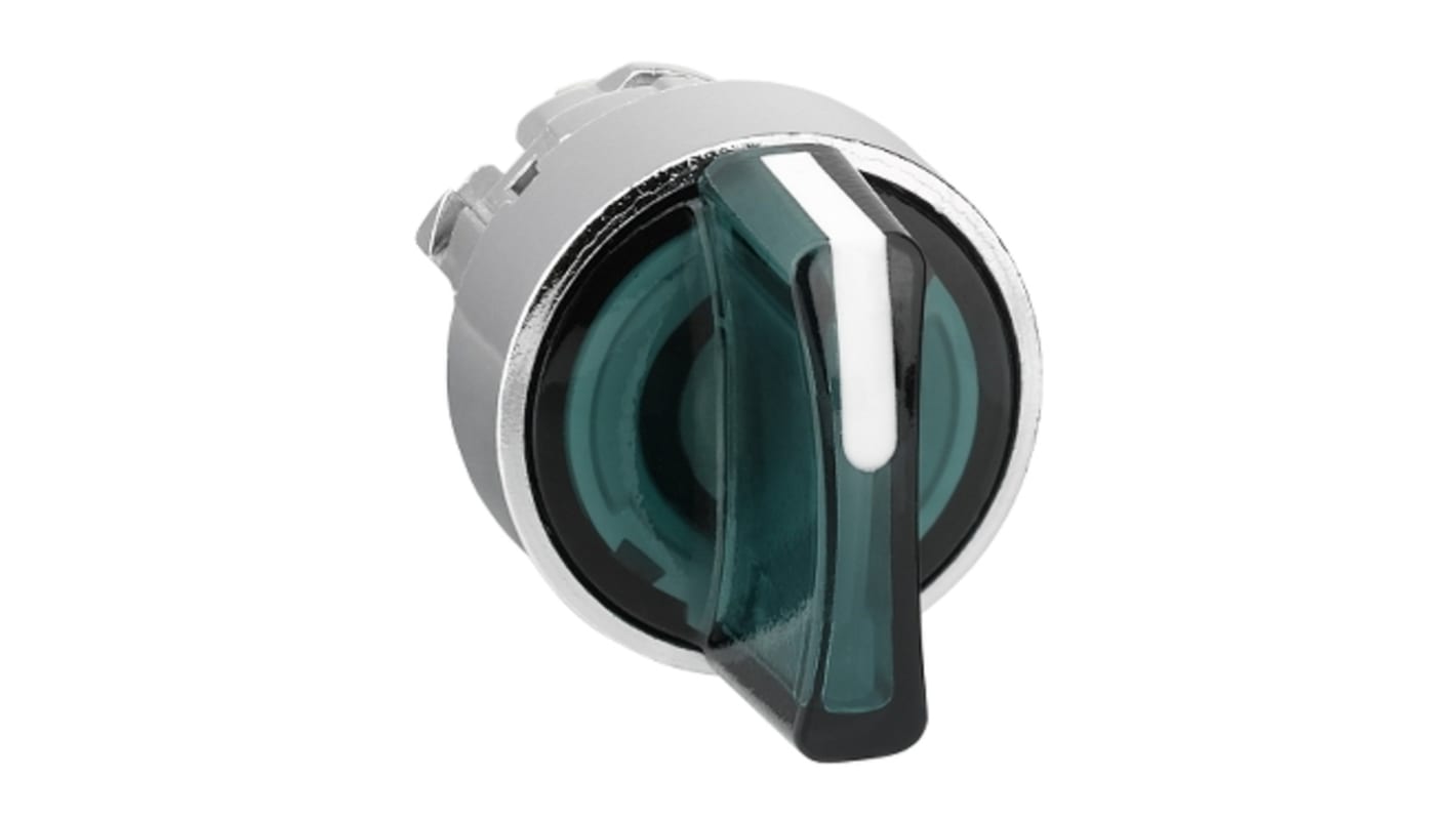 Selettore a 3 posizioni Schneider Electric ZB4BK1733, diametro foro 22mm, attivazione a molla, protezione IP66/IP67/IP69.