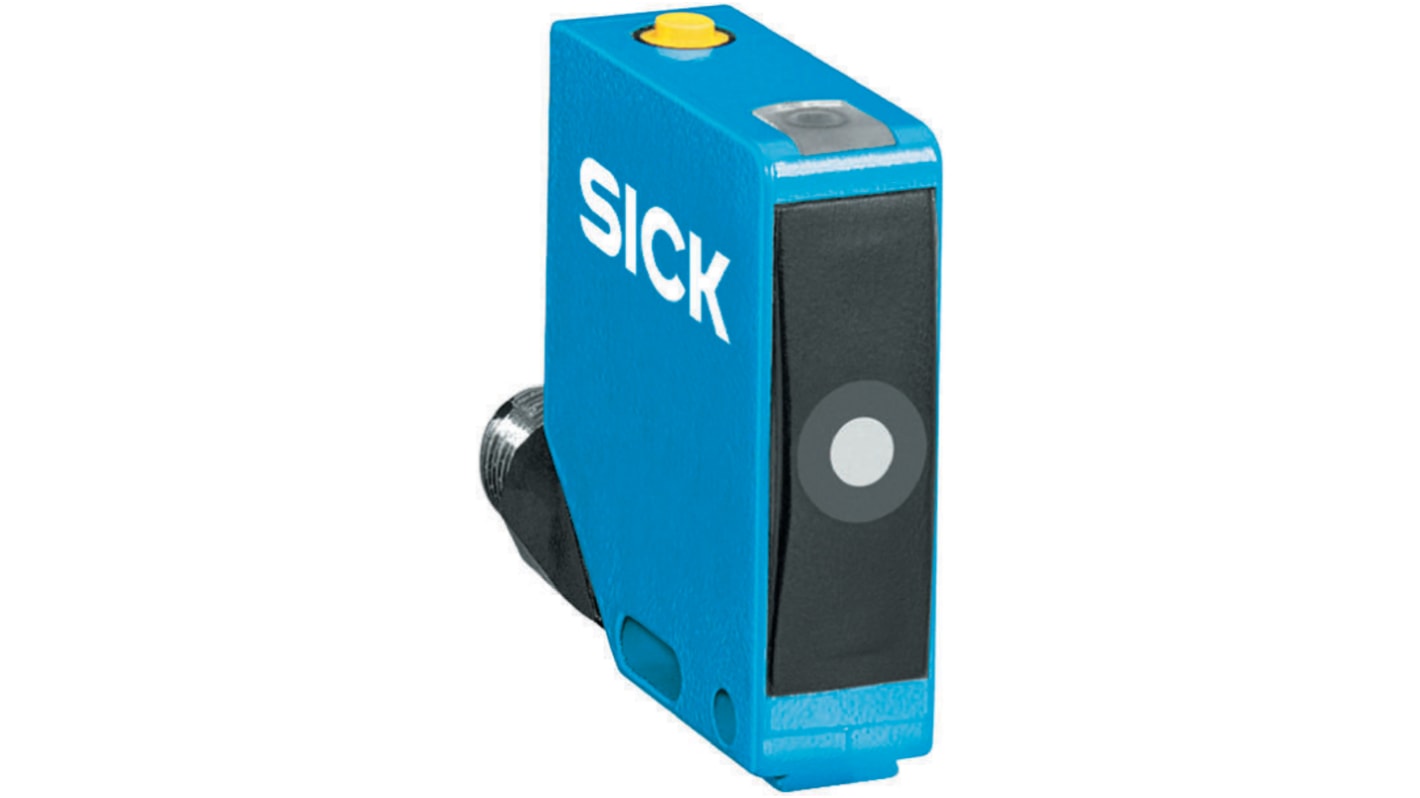 Sensore di prossimità NPN Sick UC12-11235, rilevamento 20-150 mm, IP67, alimentazione 10-30 V c.c., custodia in zinco.
