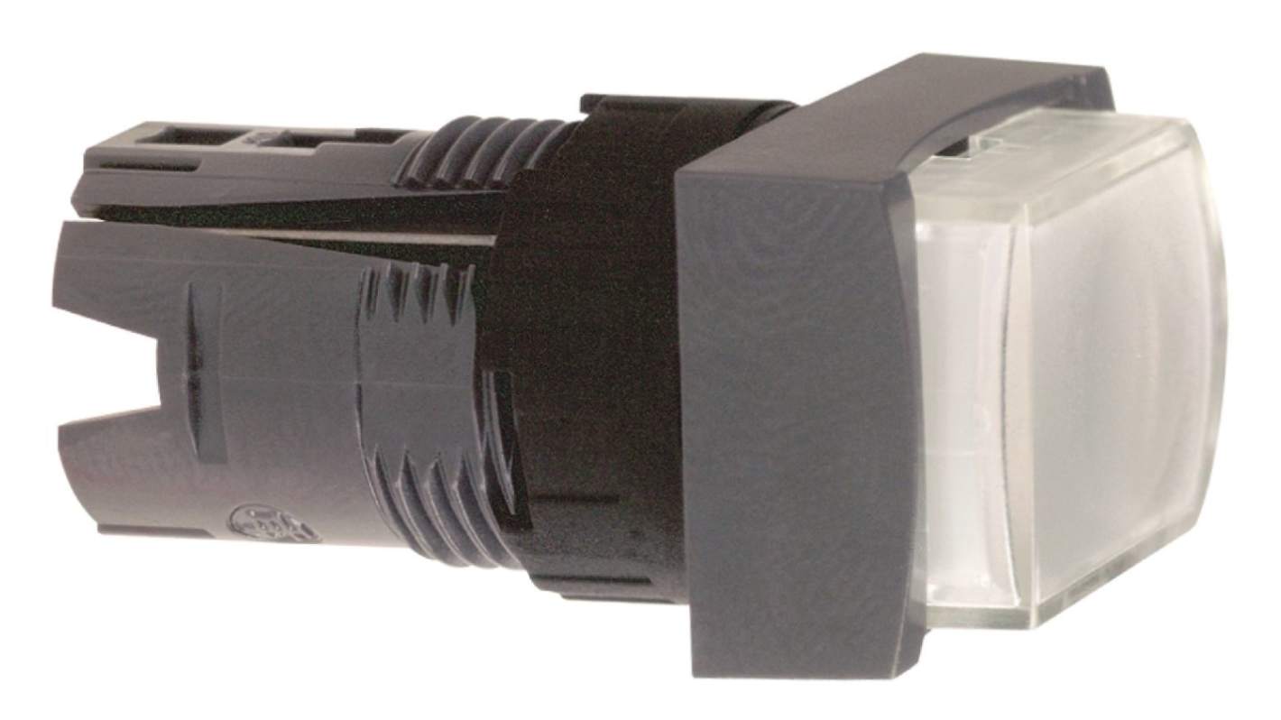 Attuatore pulsante illuminato Schneider Electric ZB6DE1, rettangolare, montaggio a pannello, IP65, diametro foro 16 mm.