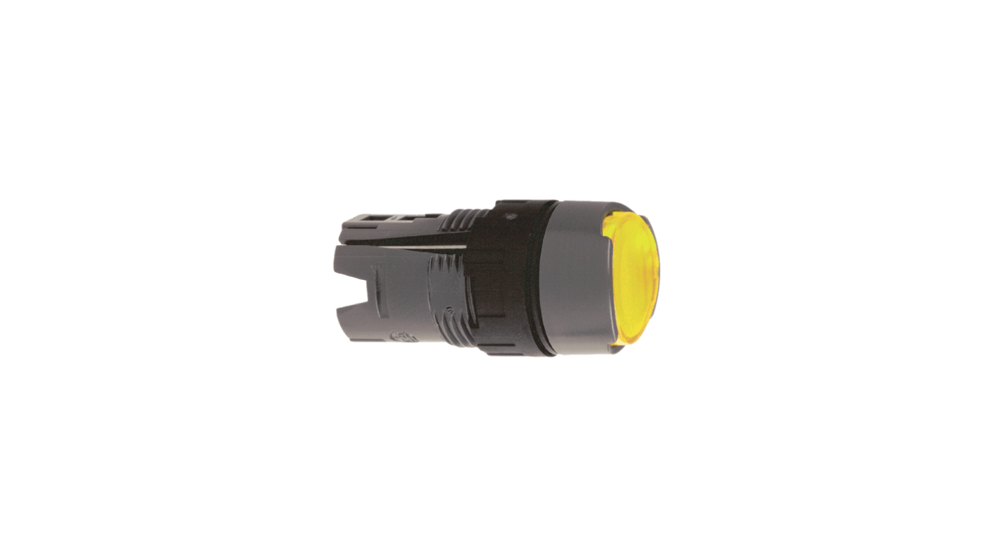 Attuatore pulsante giallo Schneider Electric, serie Harmony XB6, montaggio a pannello, diametro 16 mm, grado di protezione IP65.