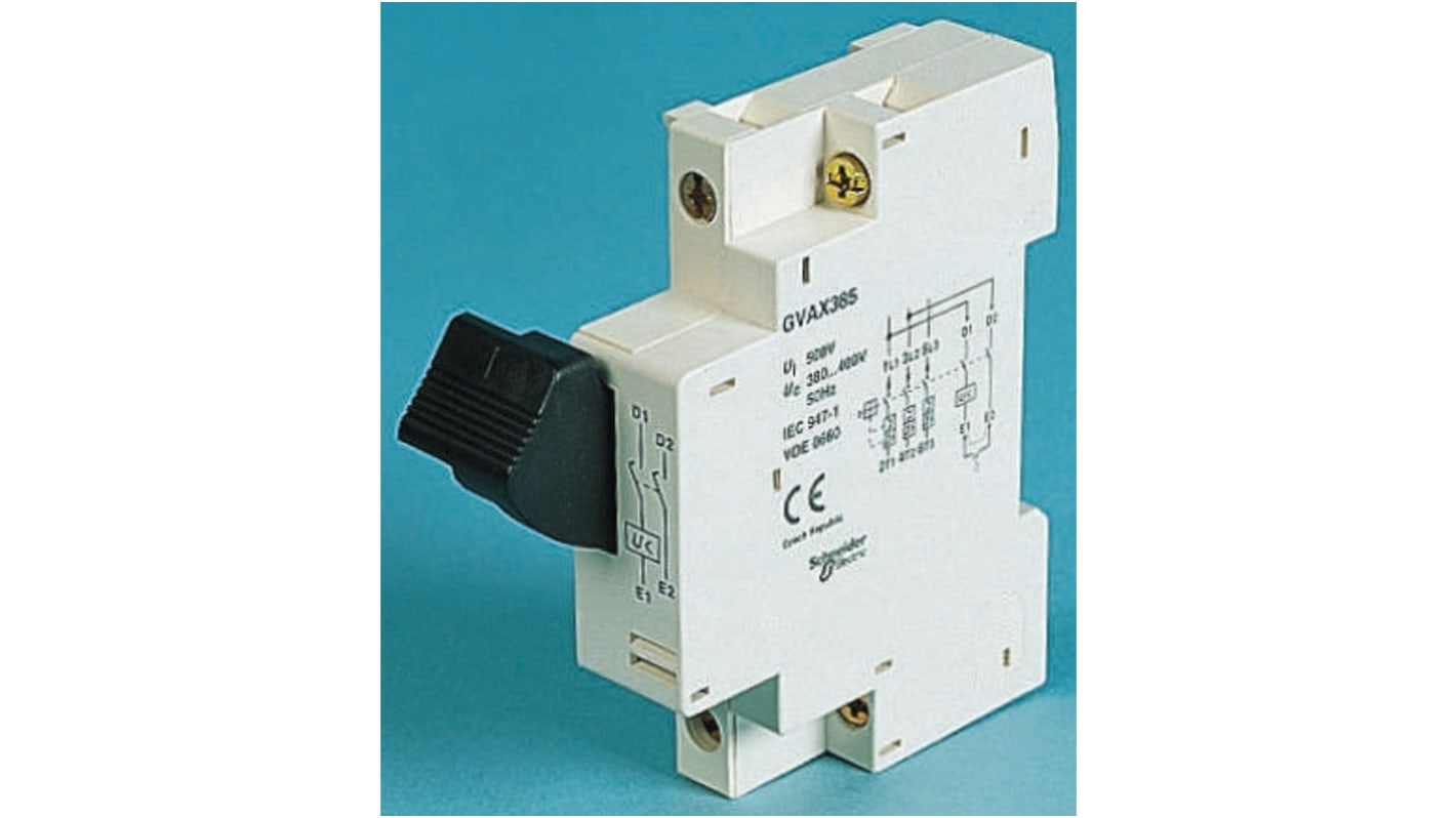 Unità di scatto TeSys per disinnesco sotto tensione Schneider Electric GVAS385. Montaggio laterale, sicurezza ed efficienza garantite.