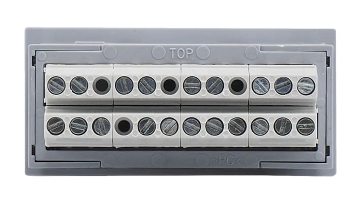 Regolatore di temperatura Jumo 701061/822-32/000 eTRON M100, montaggio a pannello, 76 x 36 mm, 4 relè, alimentazione 12-24 V.