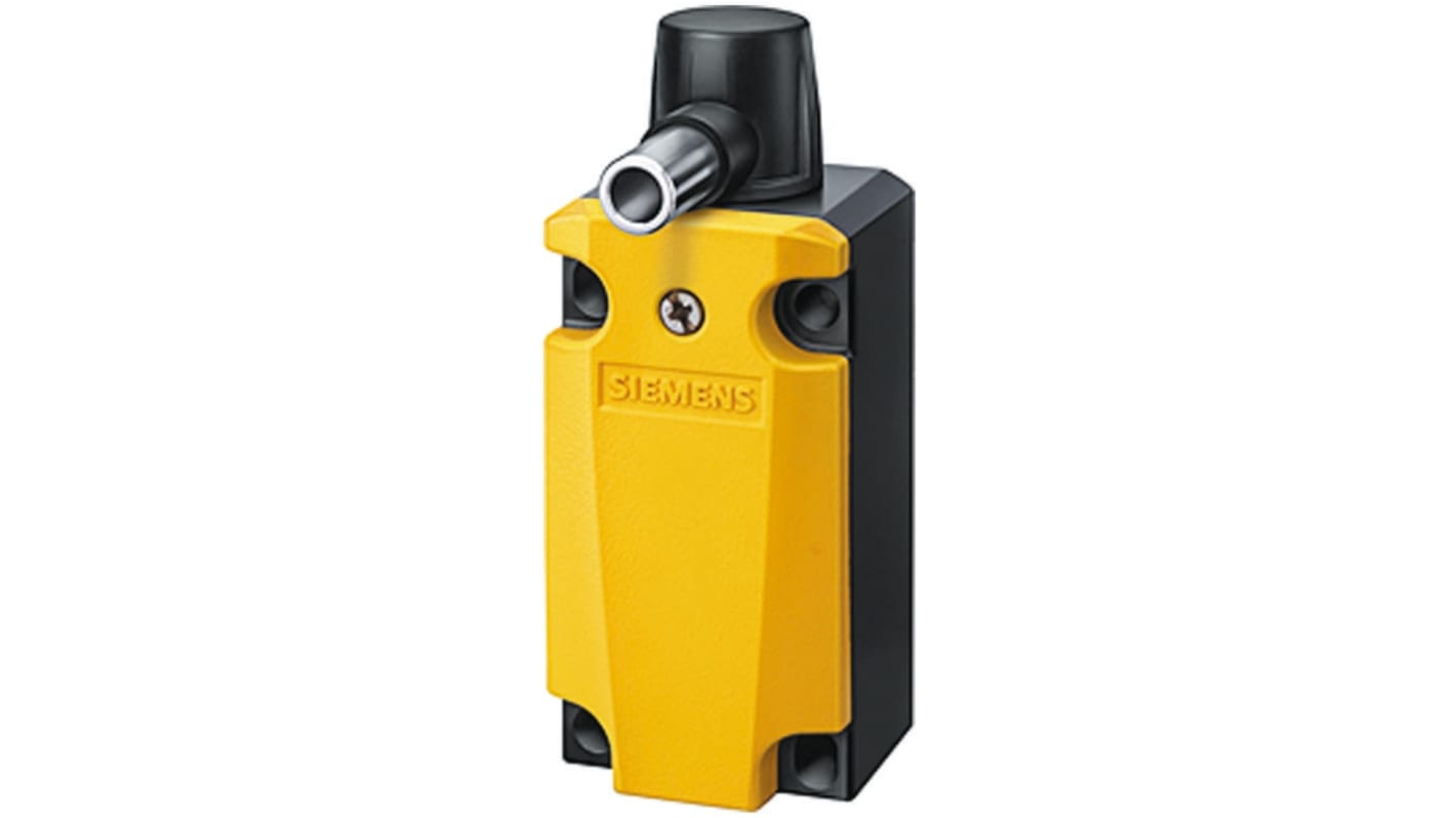 Interruttore di sicurezza a cerniera Siemens 3SE5112-0LU21, configurazione NA/2NC, corrente 6A, protezione Cat 4.