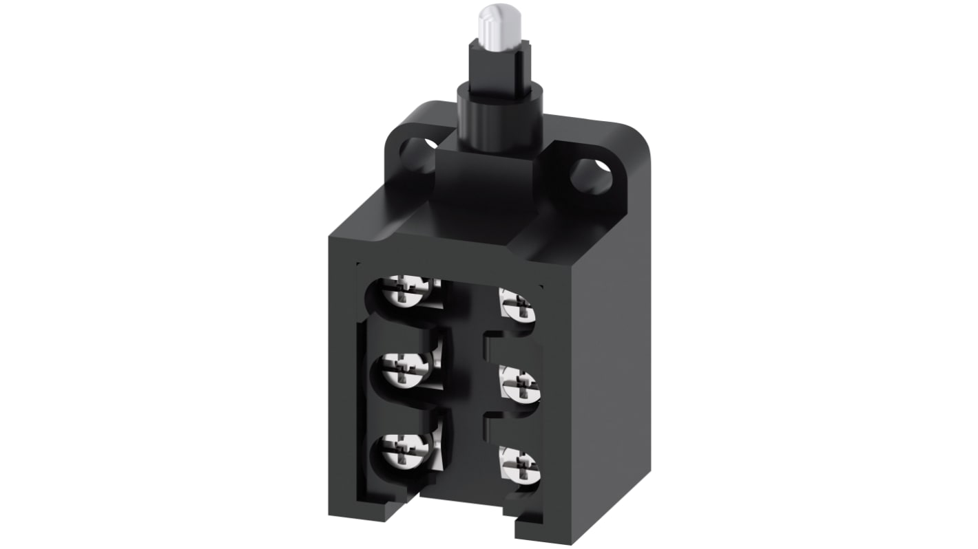 Interruttore di fine corsa di sicurezza Siemens 3SE5250-0LC05, attuatore stantuffo, dimensioni 59.2mm x 27.8mm x 30mm.