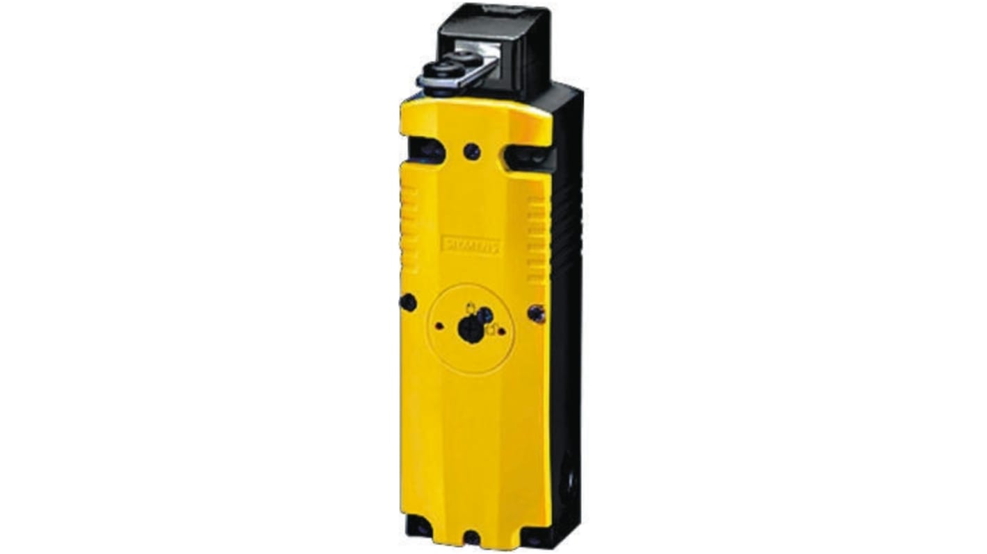 Interruttore di interblocco a solenoide Siemens 3SE5322-1SD21, 24V cc, protezione IP66/IP67, dimensioni 159mm x 54mm x 43.8mm.