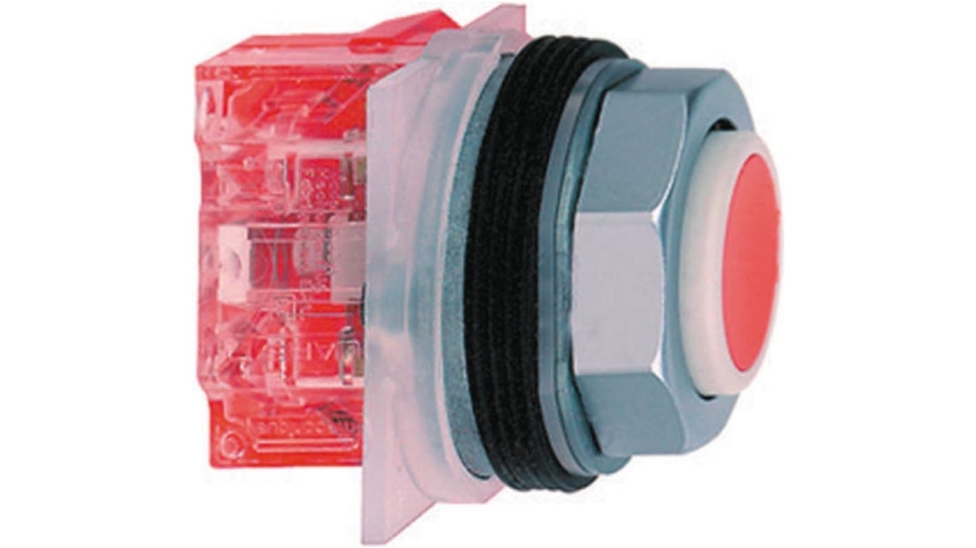 Pulsante Schneider Electric 9001KR3UH13, 1CO, IP66, meccanismo a molla, kit di 7 cappucci colorati, terminale a vite.