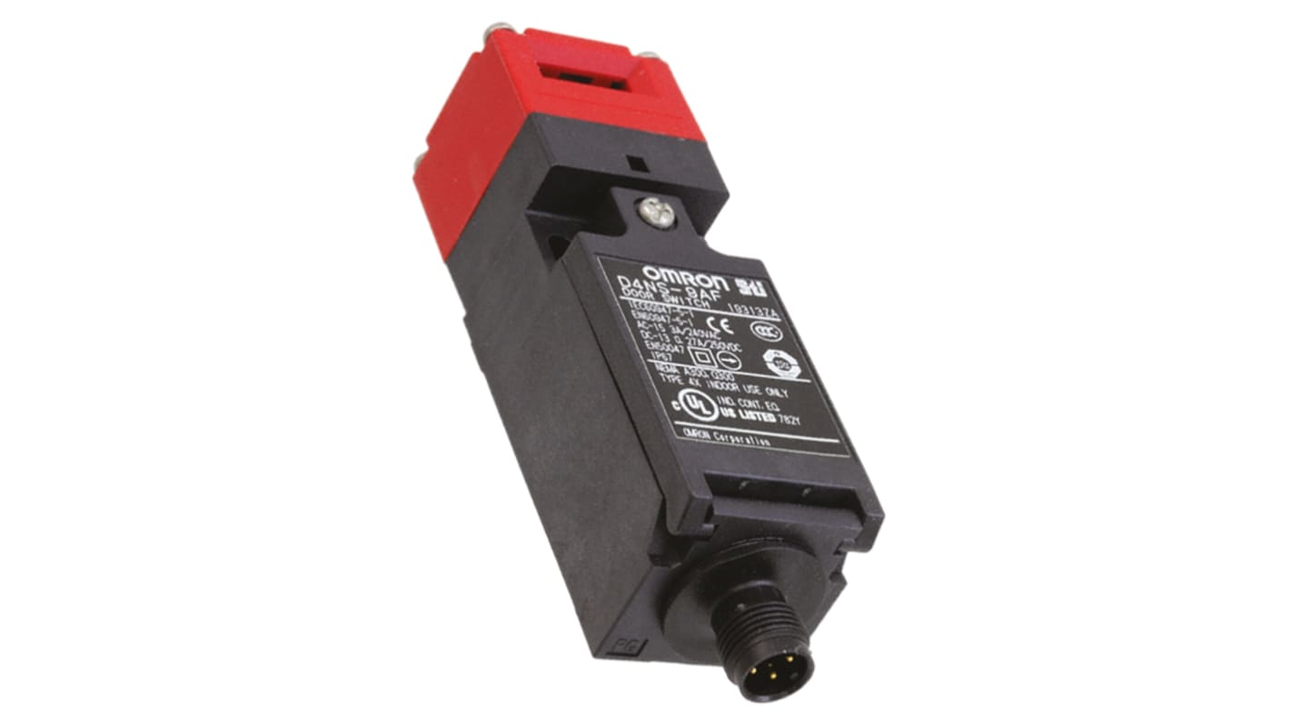 Interruttore di interblocco di sicurezza Omron D4NS-9BF, 2NC, IP67, dimensioni 96mm x 31mm x 30mm, attuatore separato, ecocompatibile.