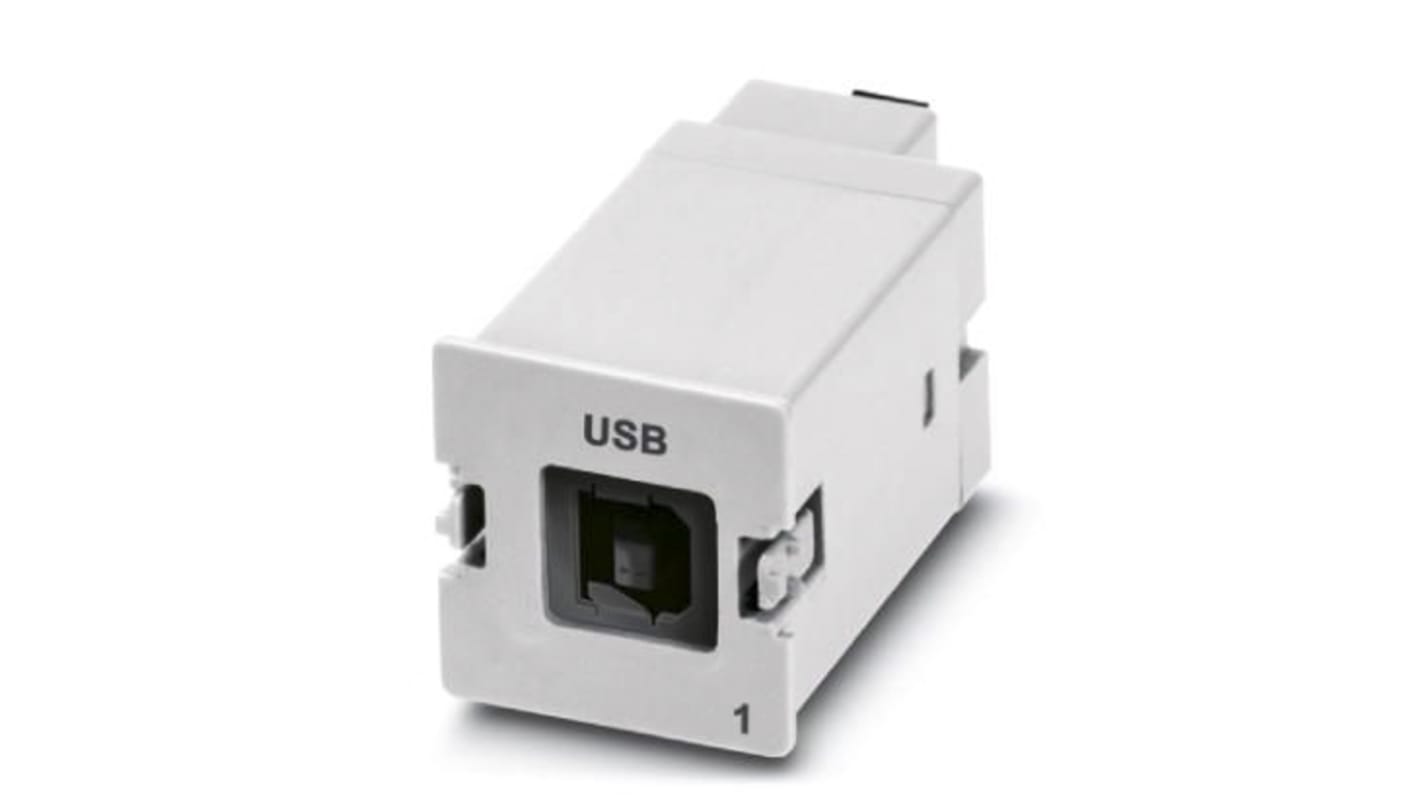 Modulo di interfaccia Phoenix Contact 2701195 NLC-MOD-USB, per collegamento seriale, dimensioni 24,5 x 25,5 x 49 mm.