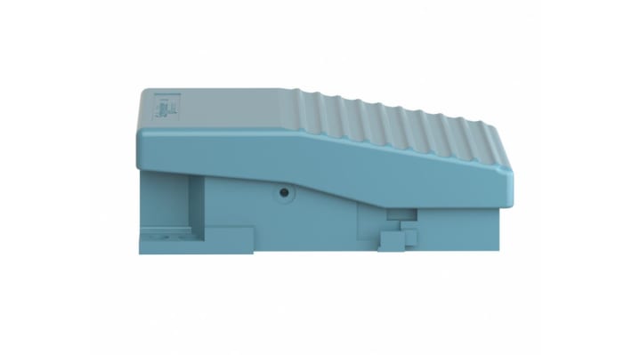 Interruttore a pedale instabile On-Off Schneider Electric XPEM111, IP66, 2NO/2NC, contenitore metallico, tensione 240V AC, 250V DC.