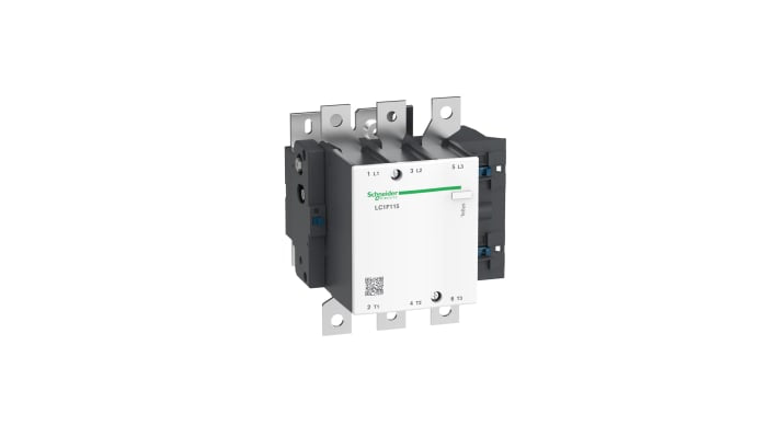 Contattore Schneider Electric LC1F115, 3 poli, 115 A, 55 kW, terminale a vite, dimensioni 163.5 x 162 x 171 mm.