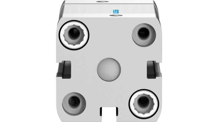 Cilindro pneumatico Festo ADN-25-20-I-P-A, doppio effetto, foro 25mm, corsa 20mm, montaggio orizzontale o verticale.