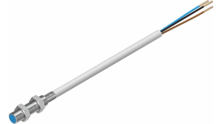 Festo SIEN-M5B-PS-K-L, sensore di prossimità induttivo PNP M5, rilevamento 0.8 mm, IP67, -25/+70 °C, montaggio a filo.