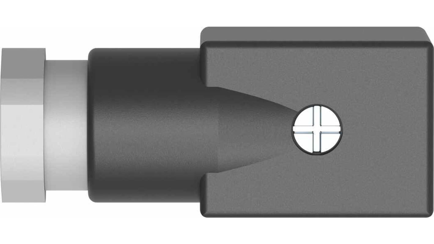 Connettore solenoide femmina Festo MSSD-F, 3 pin, conforme a DIN 43650 B, montaggio a vite, protezione IP65, per valvole e bobine.