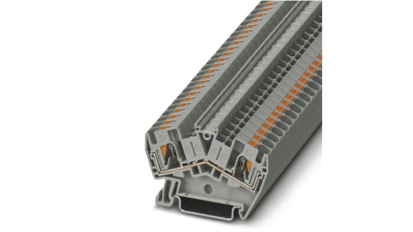 Morsettiera passante Phoenix Contact 32A serie PTS, design compatto, cablaggio senza utensili, alta affidabilità.
