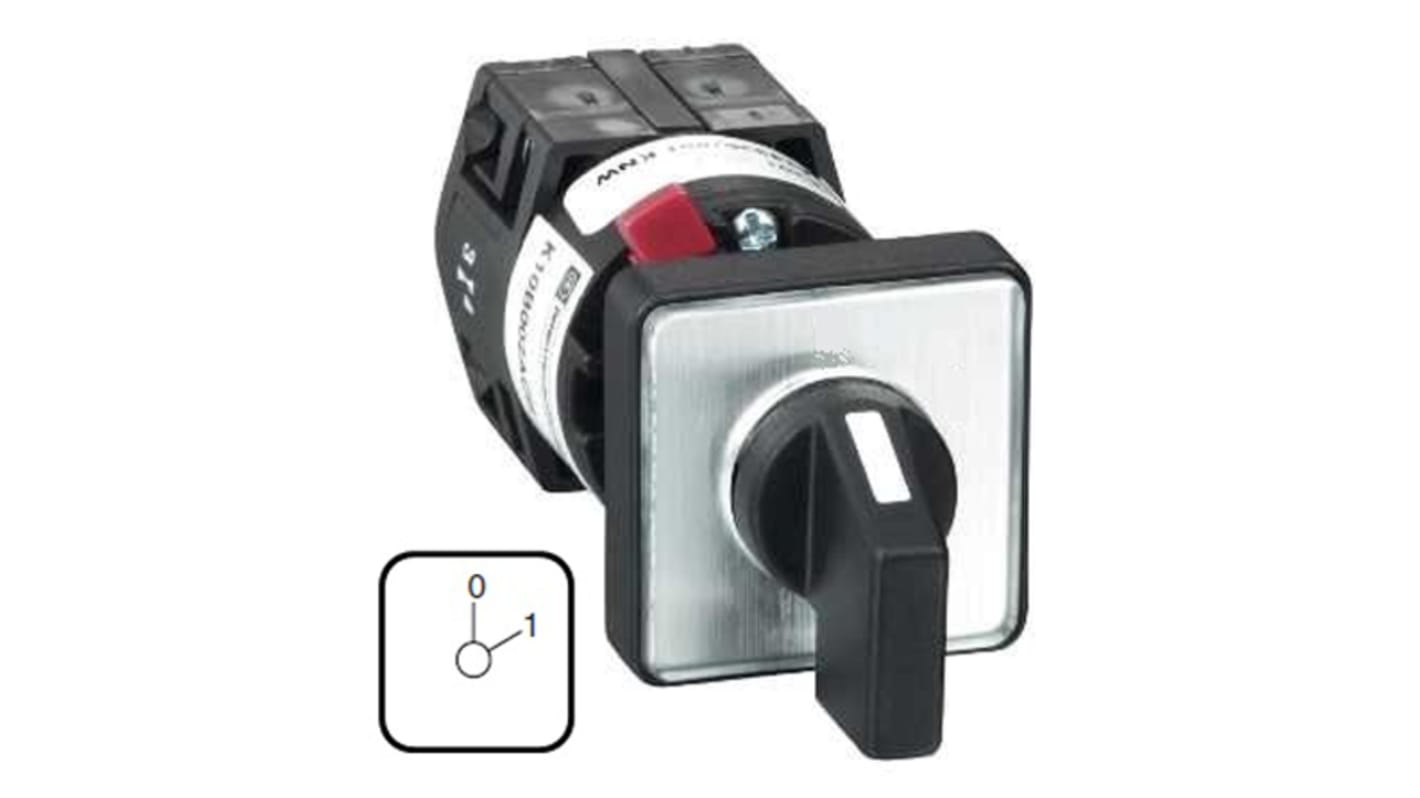 Interruttore a camma SPST Schneider Electric Harmony K, 2 posizioni, 10 A, 690V, dimensioni 45 x 49 x 50 mm, montaggio Ø 16/22 mm.