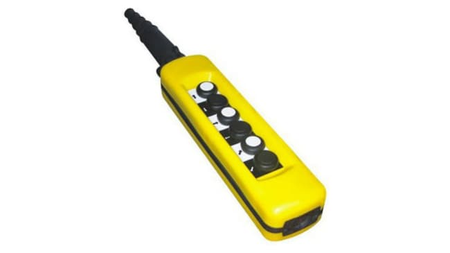 Stazione pensile a pulsante Schneider Electric XACA671, 6NA, interruttore meccanico, protezione IP65, temperatura -25/+70°C.