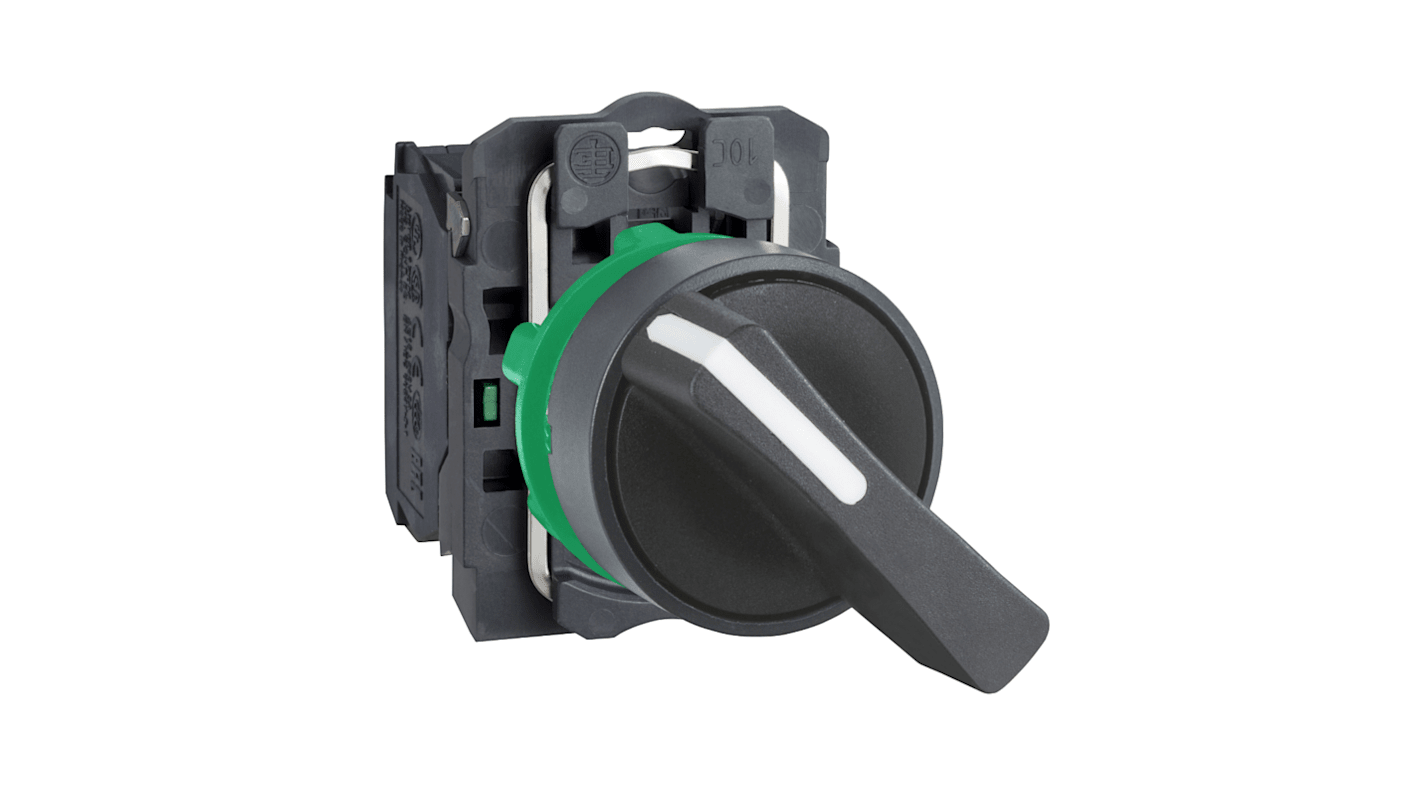 Selettore a chiave Schneider Electric XB5AJ21, 2 posizioni, diametro foro 22 mm, protezione IP67, attivazione stabile.