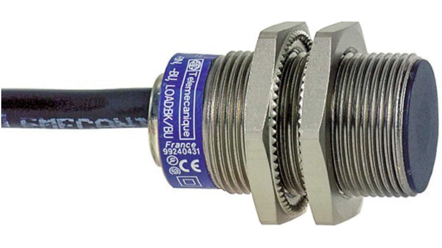 Sensore di prossimità cilindrico PNP Telemecanique Sensors XS1N18PC410L1, M18 x 1, rilevamento 5 mm, IP68, 12-24 V c.c.