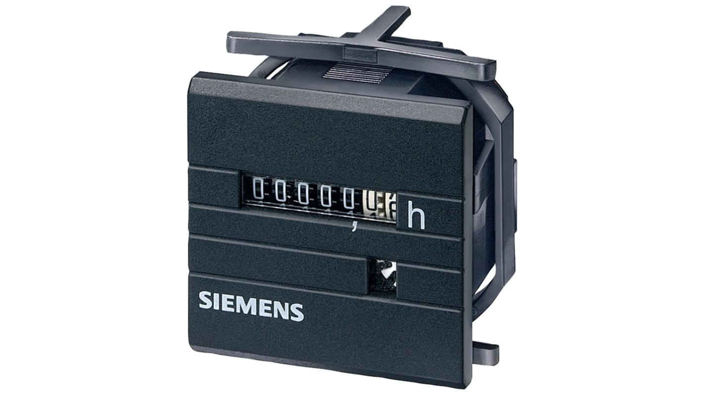 Contatore elettronico ore Siemens 7KT5503, 115 V, display meccanico 7 cifre, montaggio su pannello 48 x 48 mm, protezione IP20.