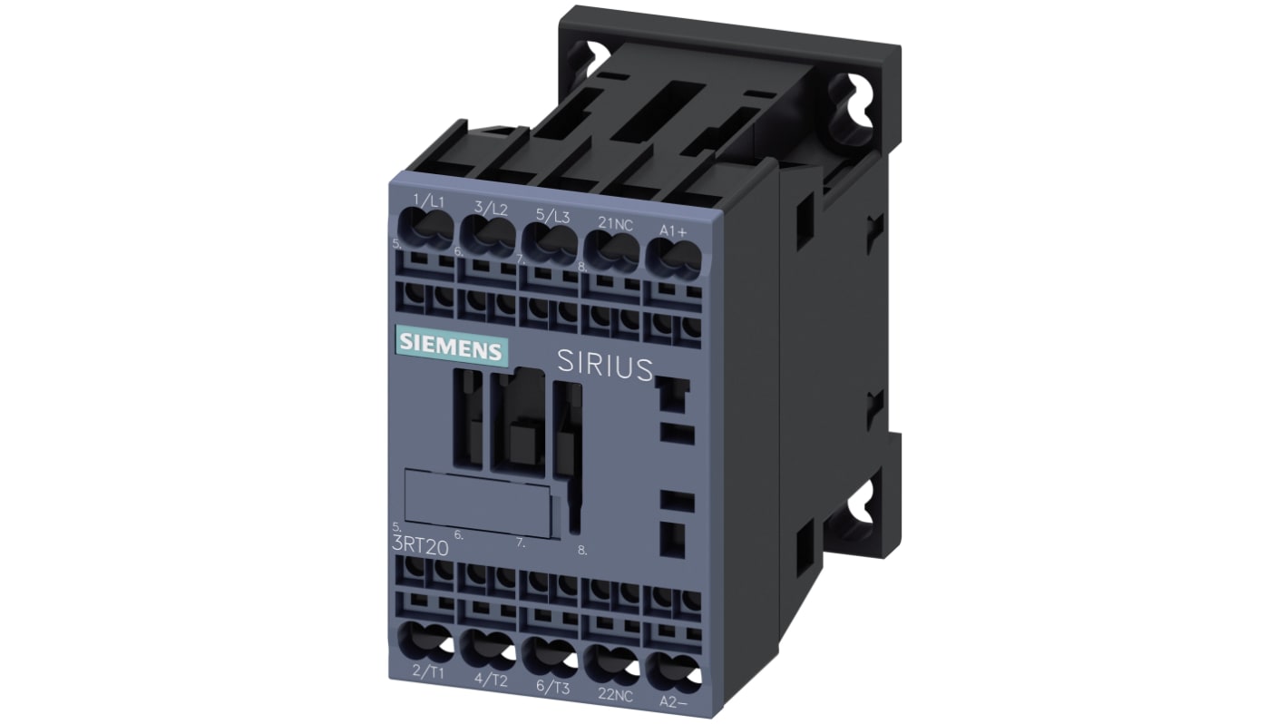 Relè di sovraccarico Siemens 3RT2015-2HB42, 3 contatti normalmente aperti, montaggio su guida DIN, dimensioni 73x45x69,5 mm.