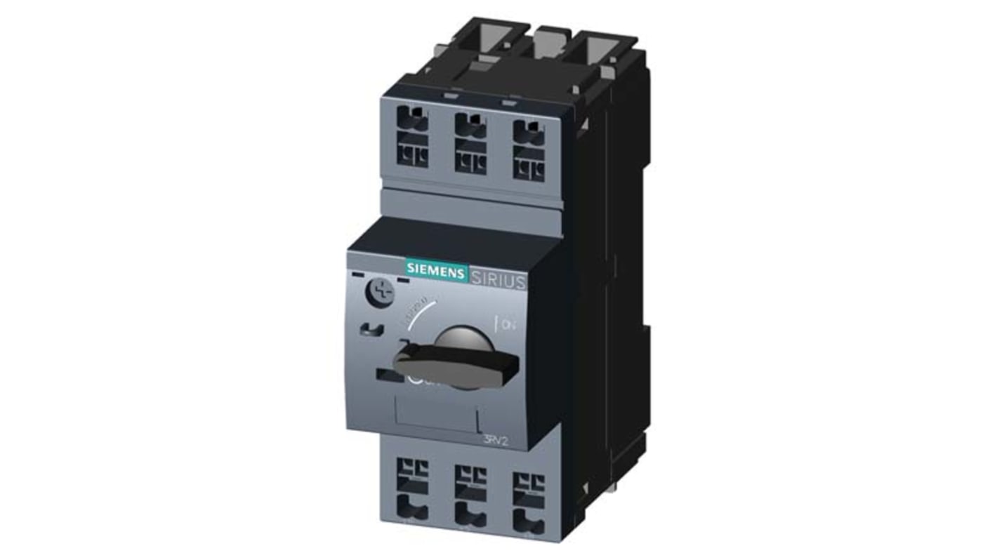 Interruttore automatico del motore Siemens 3RV2011-0AA20, 0,11 → 0,16 A SIRIUS, protezione Classe 10, tensione isolamento 690 V. Efficienza garantita!