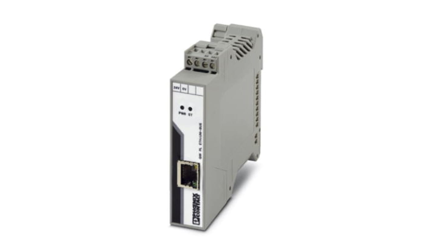 Modulo di espansione Phoenix Contact 2702321 per PLC, montaggio su guida DIN, dimensioni 22,5 x 114,5 x 99 mm, compatibile Ethernet.
