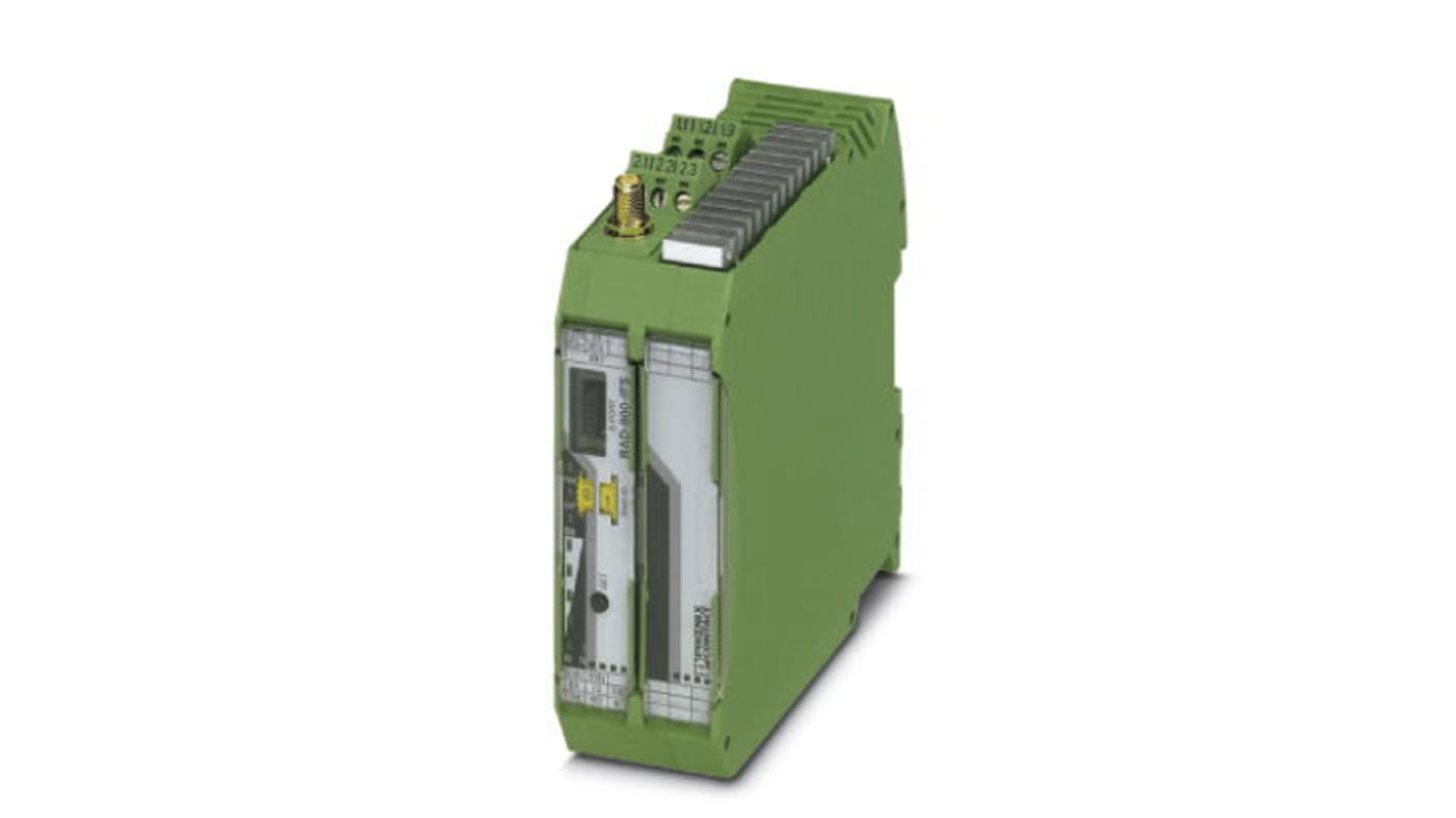 Phoenix Contact 2901540, modulo I/O PLC per reti, tensione 10,8-30,5 V cc, montaggio su guida DIN, dimensioni 35 x 99 x 114,5 mm.