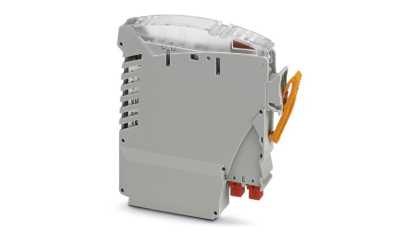 Modulo I/O PLC Phoenix Contact 2906603 per dispositivi di campo, 1 ingresso digitale, montaggio su guida DIN, dimensioni 10,3 x 64,2 x 72,9 mm.