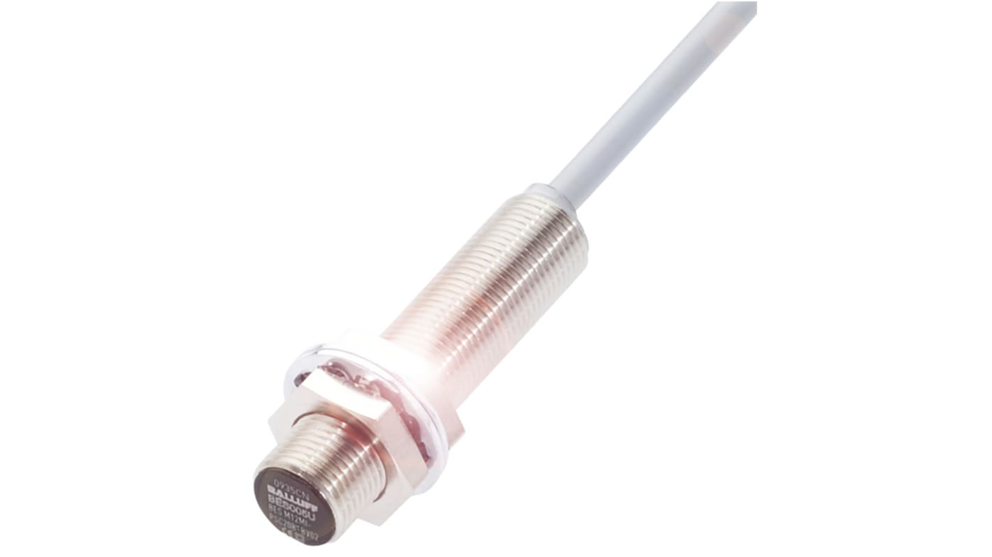 Sensore di prossimità cilindrico BALLUFF BES M12MI-PSC40B-BV05, PNP, rilevamento 4 mm, IP68, alimentazione 10-30 V c.c.