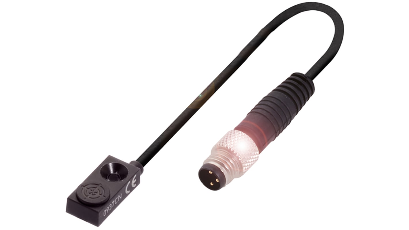 Sensore di prossimità PNP BALLUFF BES R04KC-PSC25F-EP00,3-GS49, induttivo, rilevamento 2,5 mm, con connettore M8, IP67, dimensioni 16x8x4,7 mm.