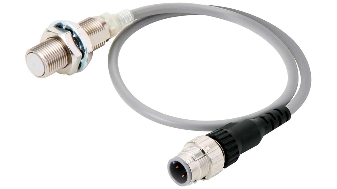 Sensore di prossimità cilindrico PNP Omron E2EX3B4M1TJIL303OMS, M12, rilevamento 3 mm, IP67, alimentazione 10-30 V c.c.