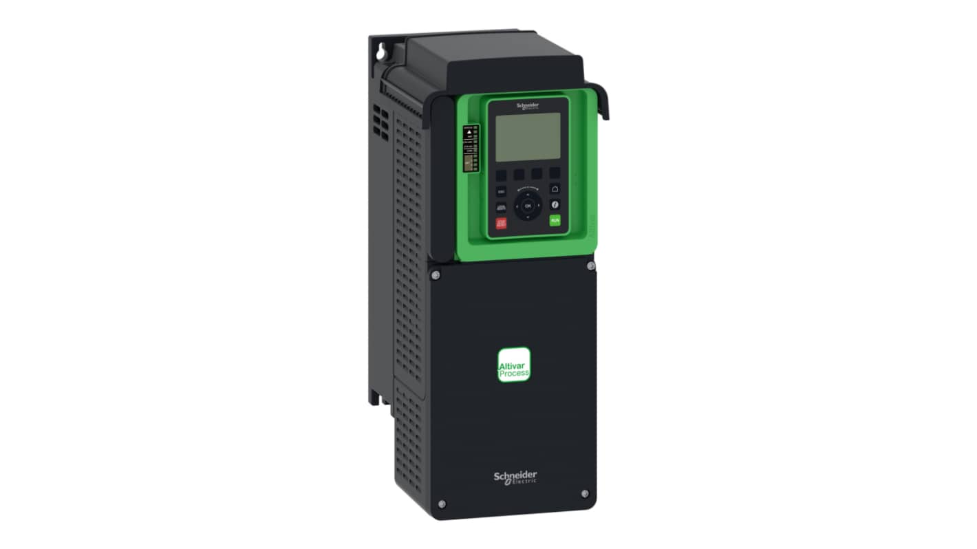 Avviatore a velocità variabile Schneider Electric ATV630U55M3, trifase, 5,5 kW, montaggio a parete, dimensioni 171x233x409 mm.